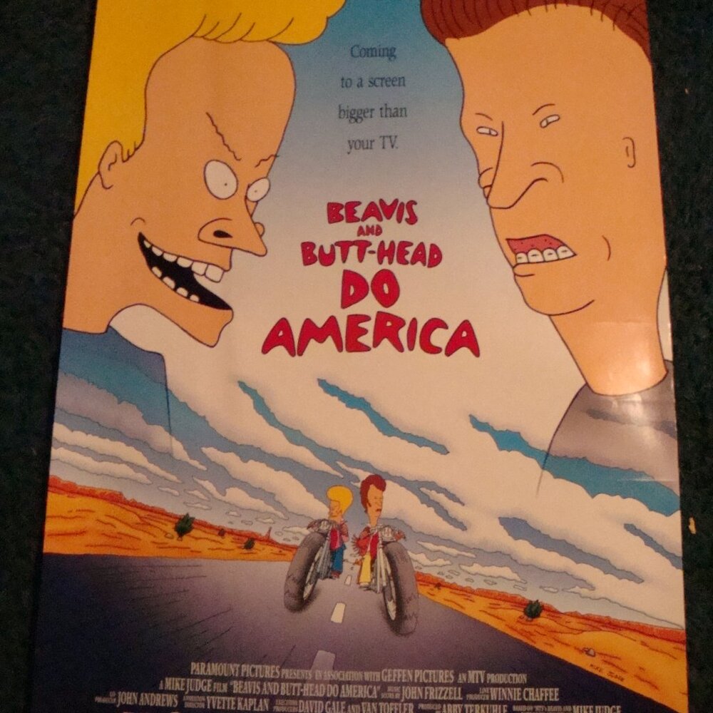 BEAVIS AND BUTT-HEAD DO AMERICA - MOVIE POSTER WITH BEAVIS AND BUTT-HEAD